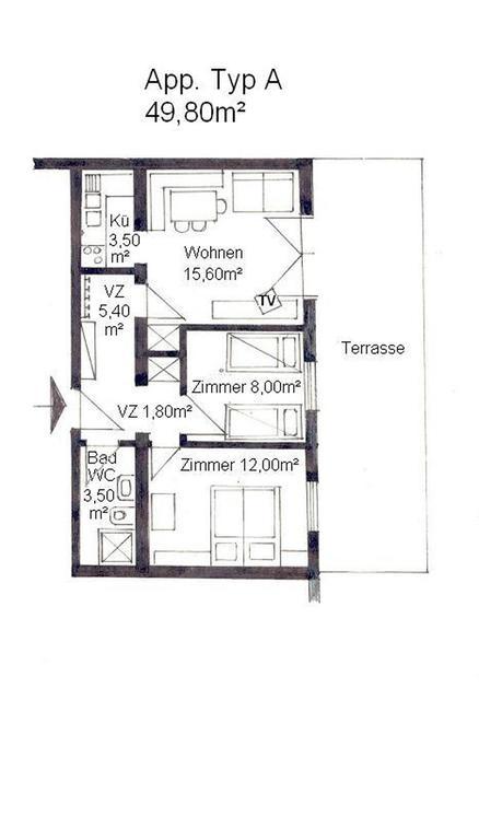 דירות באד קליניקירשהיים Haus Bergblick חדר תמונה